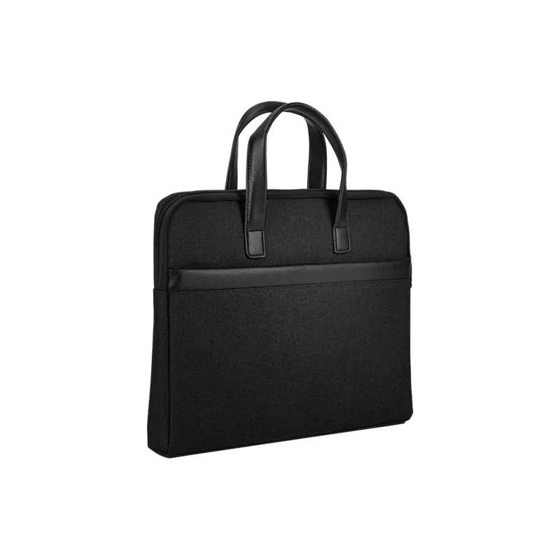 Deli Polyester With PU Briefcase Regular Men's Black-1