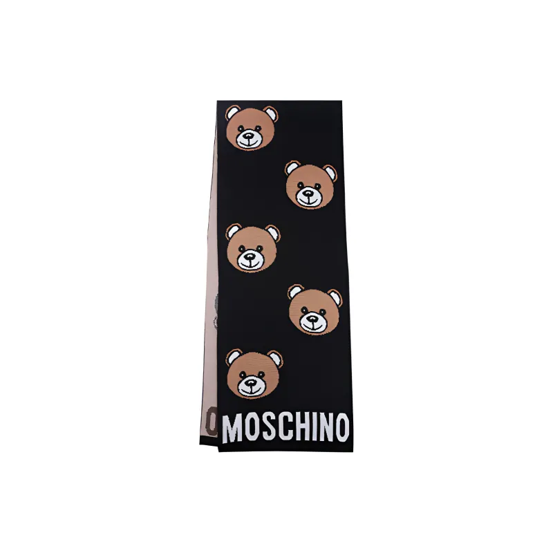 MOSCHINO Knit Scarves Unisex Black-1