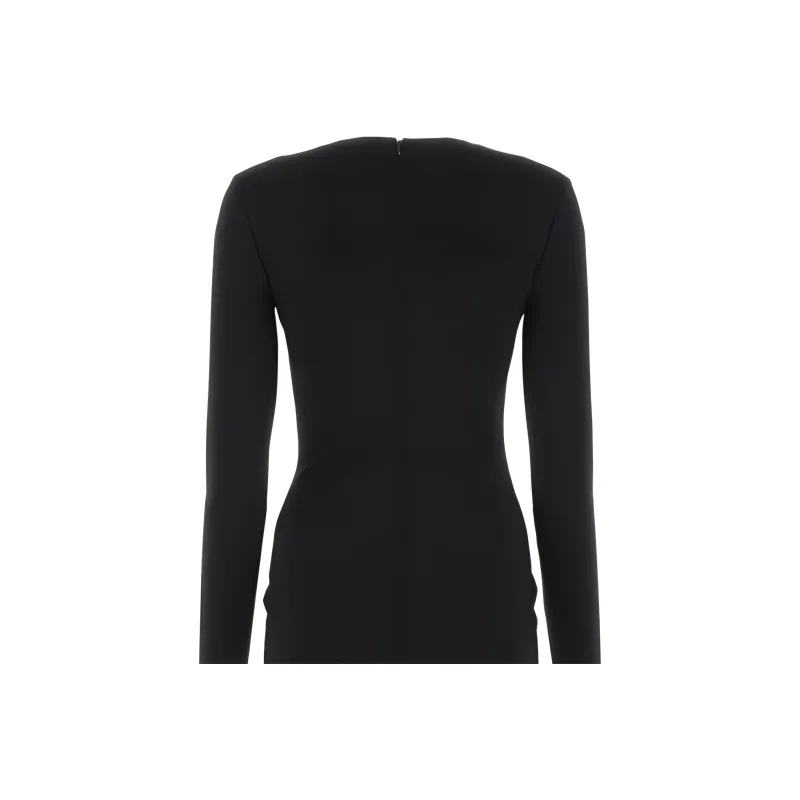 MIU MIU Cut Out Long Sleeved Dress-7