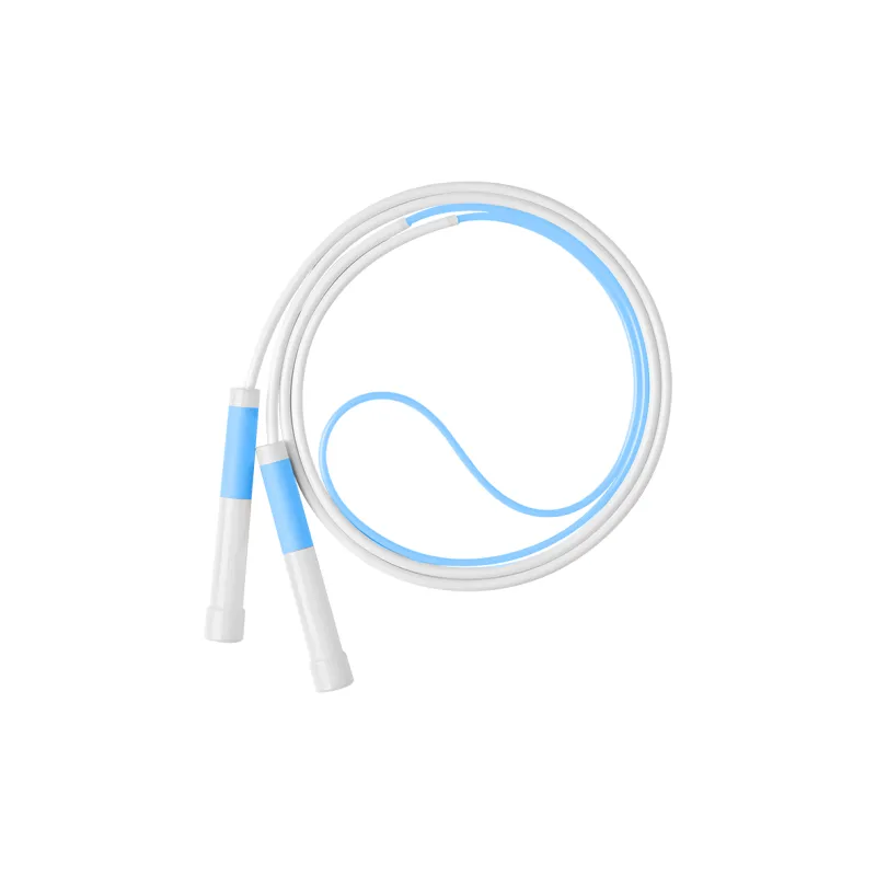 Sand Type Fitness Training Non Countable Jump Ropes Kids Rubber+PVC Rope, Plastic Controller 2.0m Blue-0