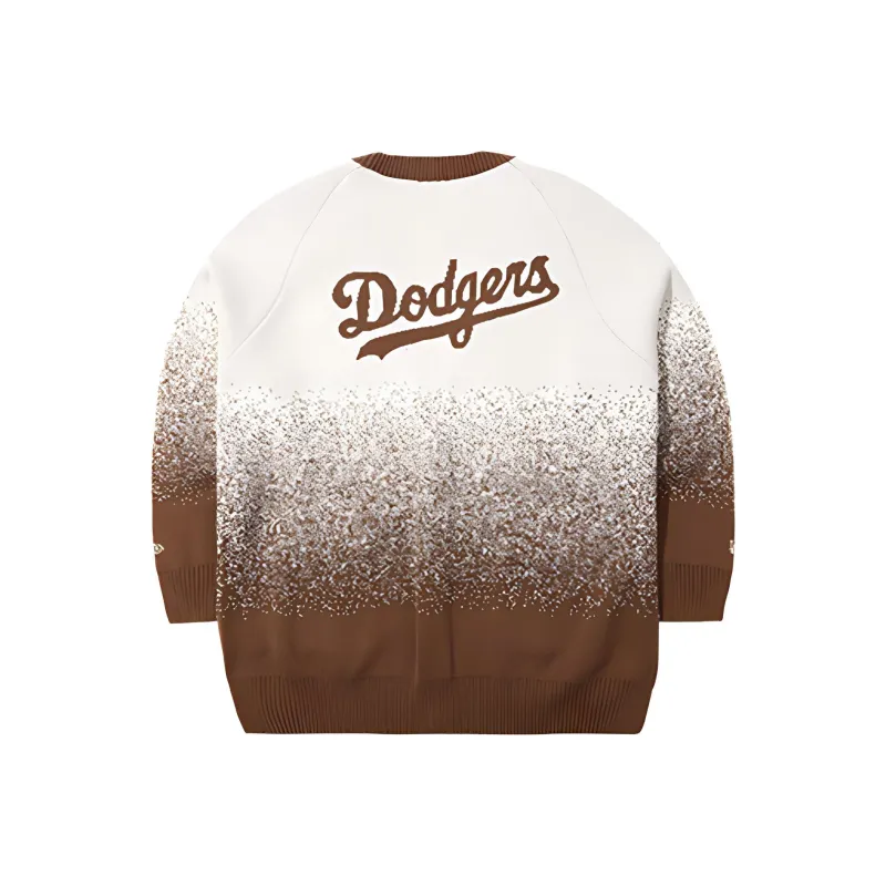 New Era x MLB FW23 Knitted Fabric Cardigan Unisex Brown-1