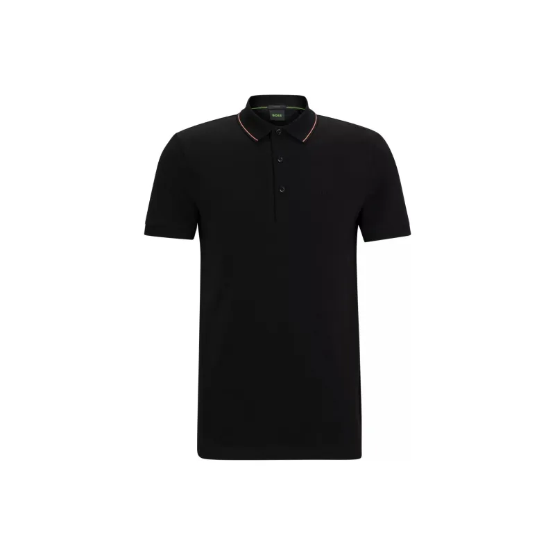 HUGO BOSS Logo Embroidered Short Sleeved Polo Shirt-0