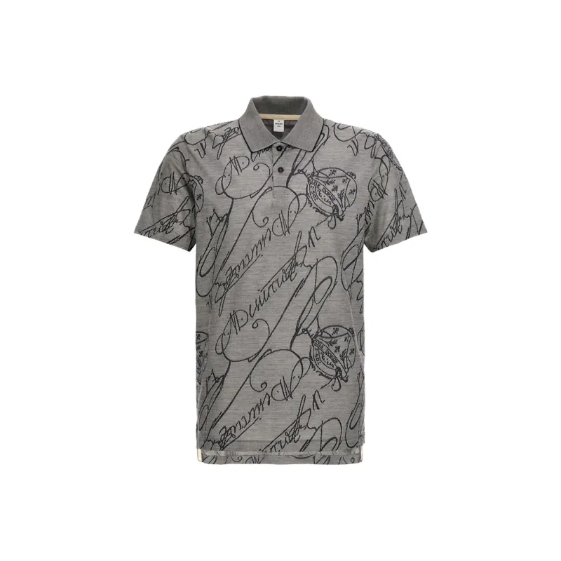 BERLUTI Gradient Scritto Short-Sleeve Polo Shirt-0