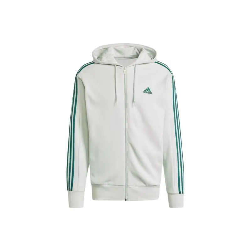 Adidas Essentials French Terry 3 Stripes Full Zip Hoodie-0