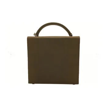 HERMES Cinhetic Epsom Leather Crossbody Bag Women's 8F Tin Gray