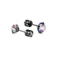Colored Zircon-Rainbow Kiss Stud Earrings (5MM)