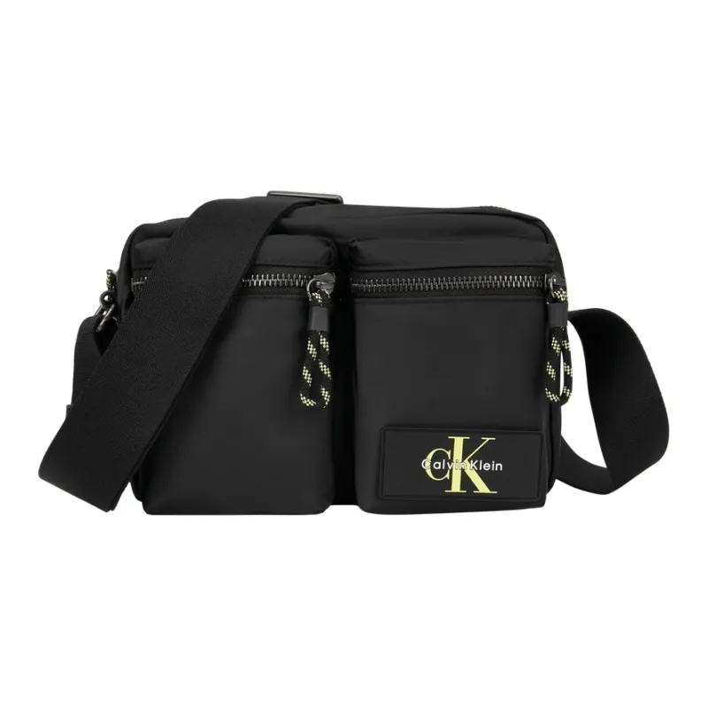 CALVIN KLEIN Fabric Camera Bag, Crossbody Bag Men's Space Black-0