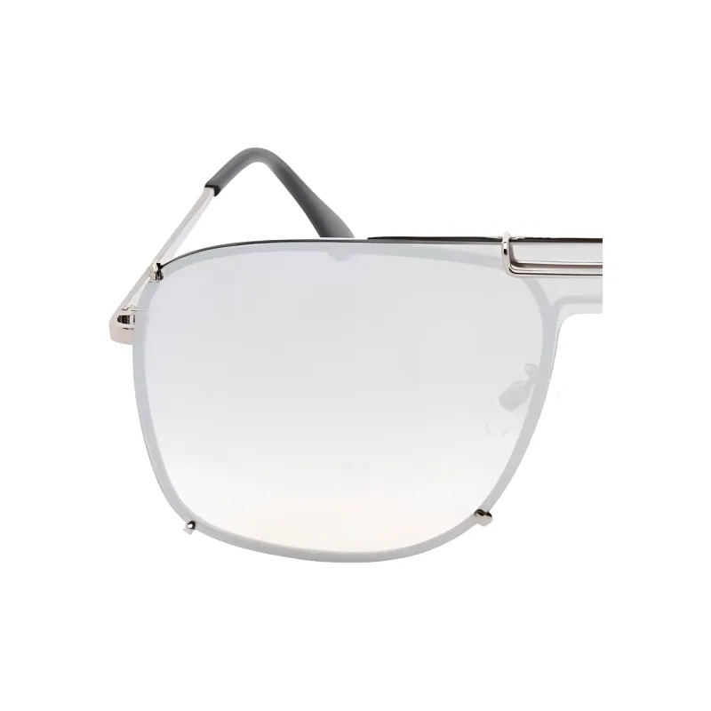 GUESS Metal Irregular Shape Sunglasses Men's Gray-2