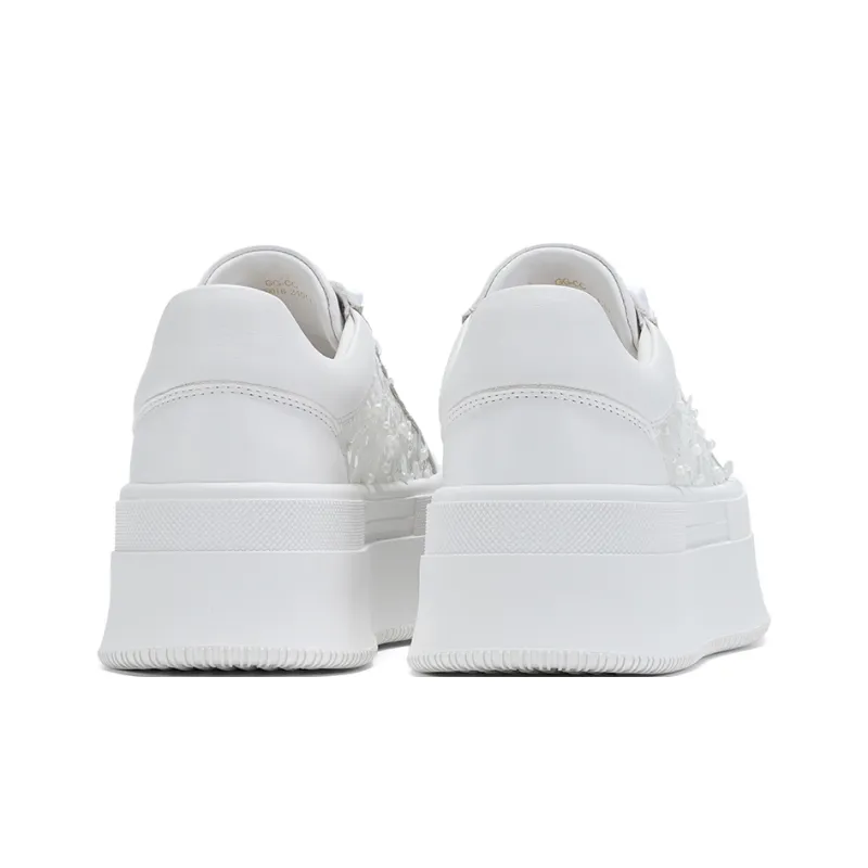 GG CC Slip Resistant Cushioning Abrasion Resistant Low Top Skateboard Shoes Women's White-3