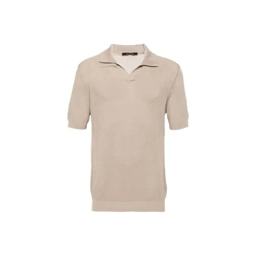 Tagliatore Jake Open-knit Cotton Polo Shirt