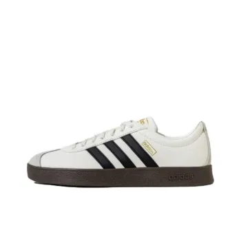 Adidas Vl Court Classic Anti Slip Wear Resistant Low Top Skateboard Shoes Unisex White