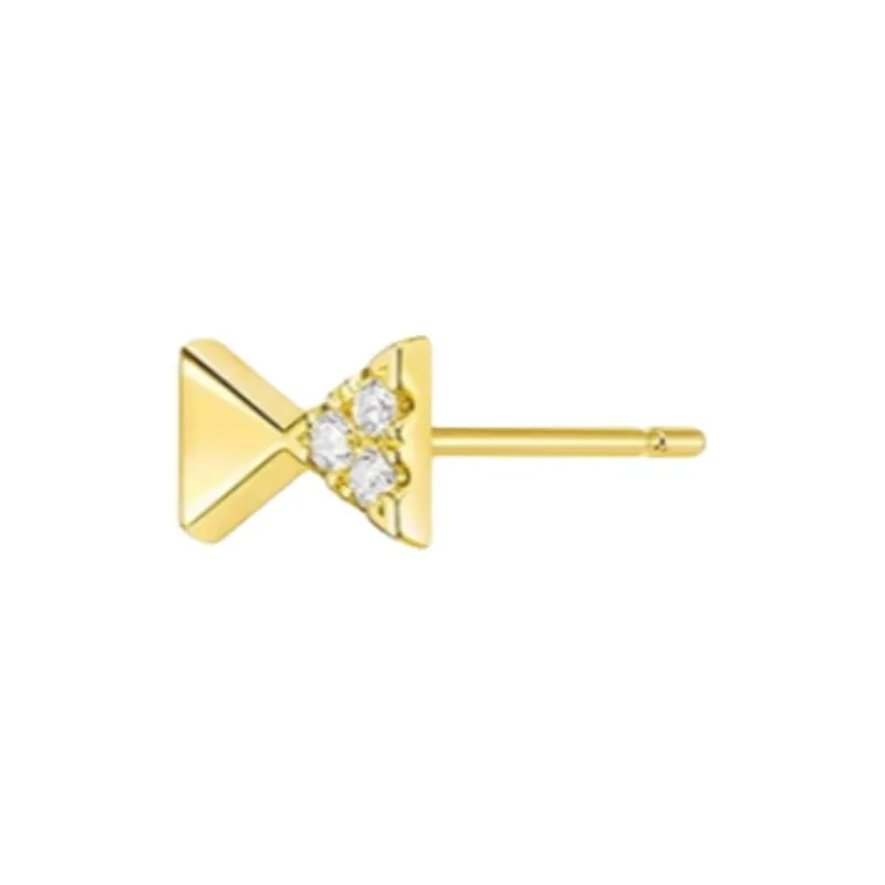 AHKAH 18K Gold, Diamond Stud Earrings Unisex Gold-1