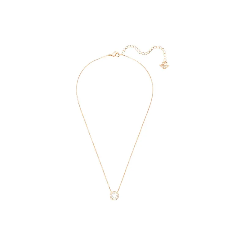 Swarovski Beating Heart Metal Necklaces Women's Rose Gold-1
