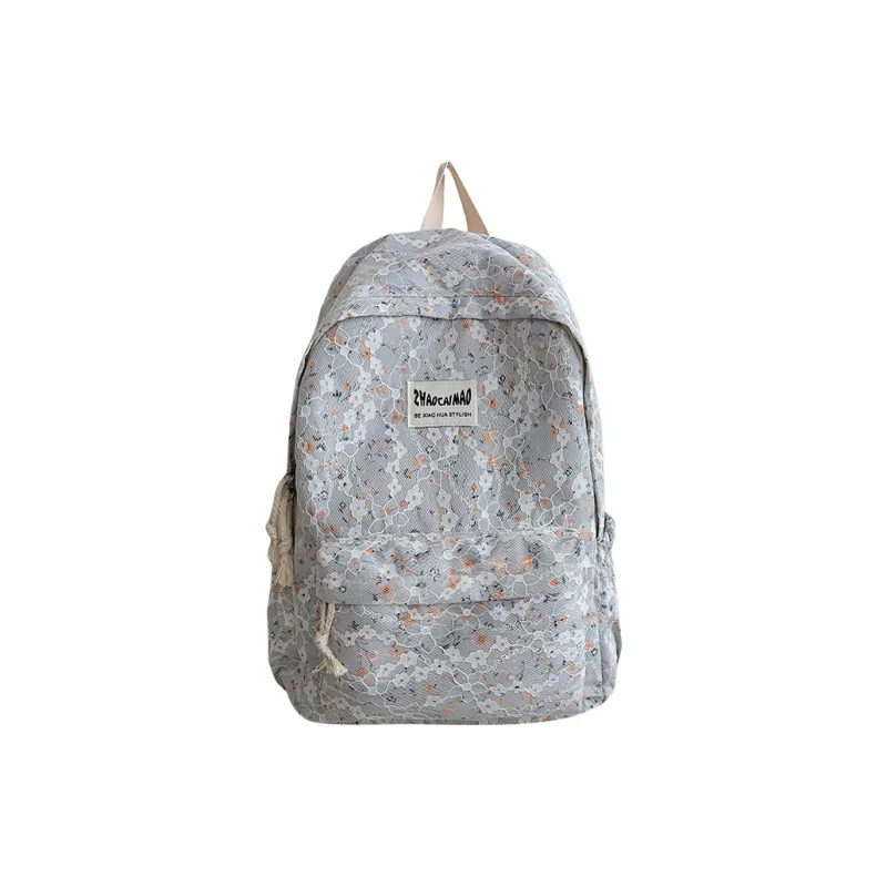 XIANGSU Polyester Backpack Women's Blue/White/Black-0