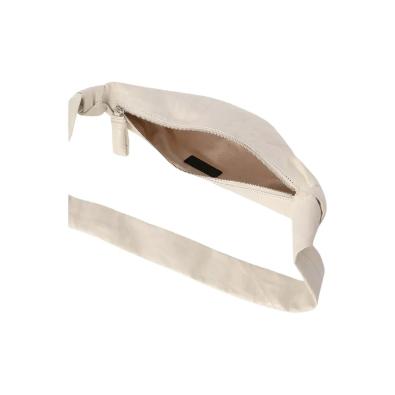 Lemaire Linen Croissant Bag Dumpling Bag Shoulder Bag Crossbody Bag Small Size Unisex Milk White-2