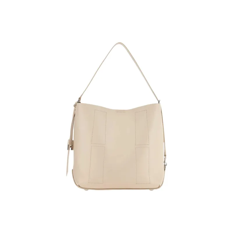 HOGAN Leather Hobo Bag, Crossbody Bag, Shoulder Bag Medium Size Women's Ivory-2