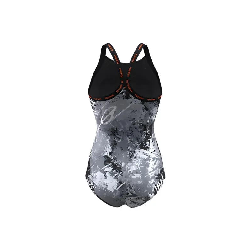 TOSWIM One piece Swimsuit Women's [Ink Shadow Graffiti]-1