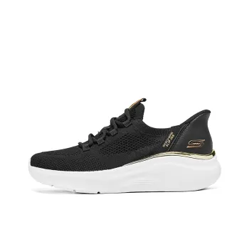Skechers Bob's SPORT Flash Step Shoes Abrasion Resistant Lightweight And Breathable Low Top Casual Shoes Women's Black