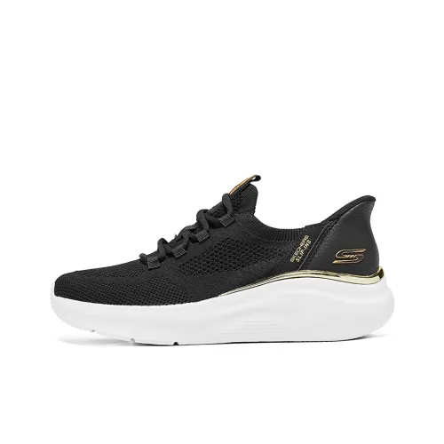 Skechers Bob's SPORT Flash Step Shoes Abrasion Resistant Lightweight And Breathable Low Top Casual Shoes Women's Black