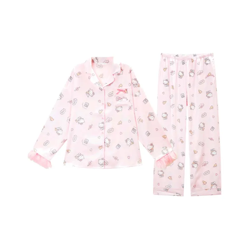 GUKOO x Hello Kitty Sanrio Series Pajama Set Women's Lotus-0