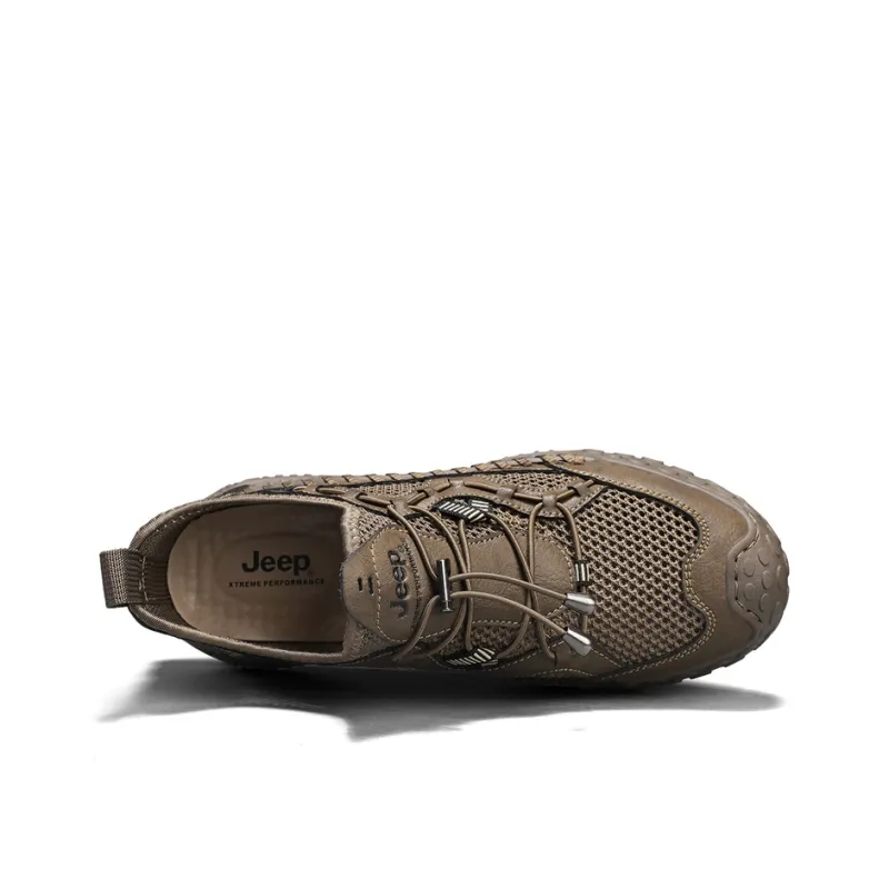 Jeep Cushioning Abrasion Resistant Breathable Low Top Outdoor Shoes Men's-11