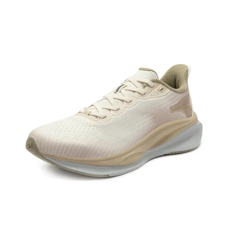 361° Magic Carpet Slip Resistant And Breathable Low Top Casual City Commute Running Shoes Men's Beige-1