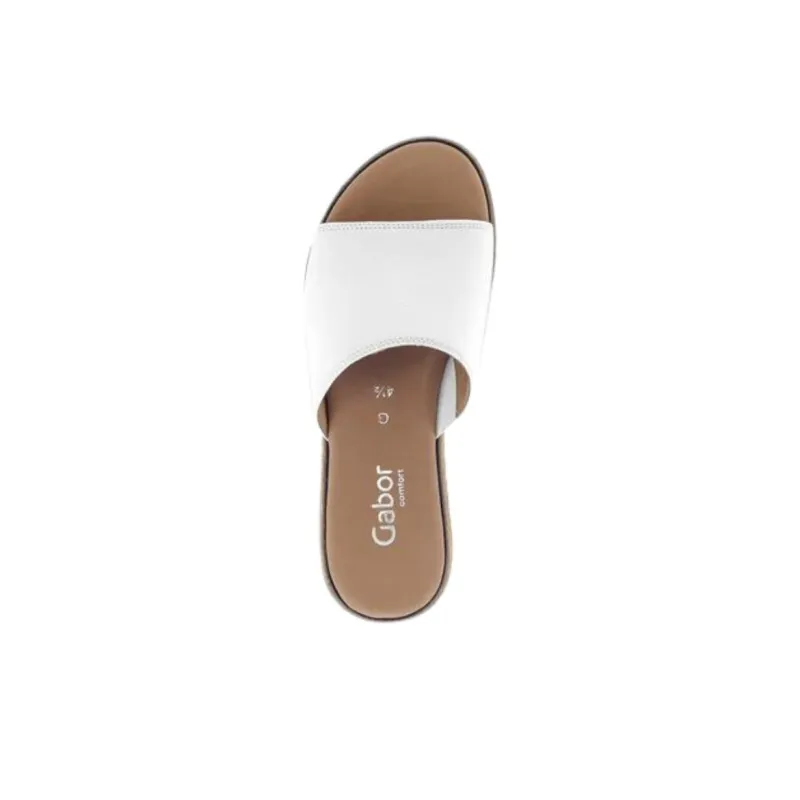 Gabor Abrasion Resistant Slide Slippers Women's White-3