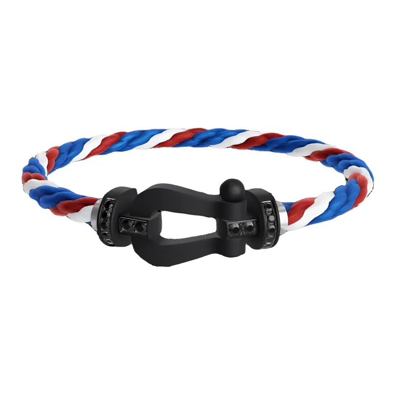 FRED Black Titanium Bracelets Men's Blue-2