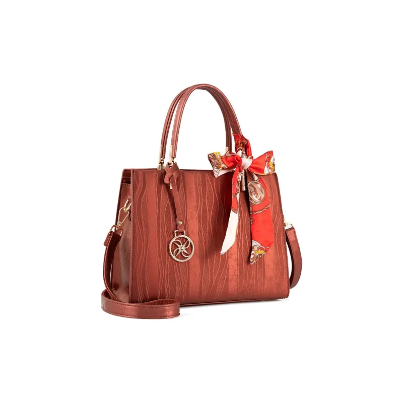 Vigno Synthetic Leather Tote Shoulder Bag, Crossbody Bag, Handbag Regular Women's Red-2