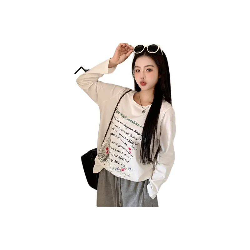 Mu Xiao Xin T Shirt Women's Kitten Text T-3