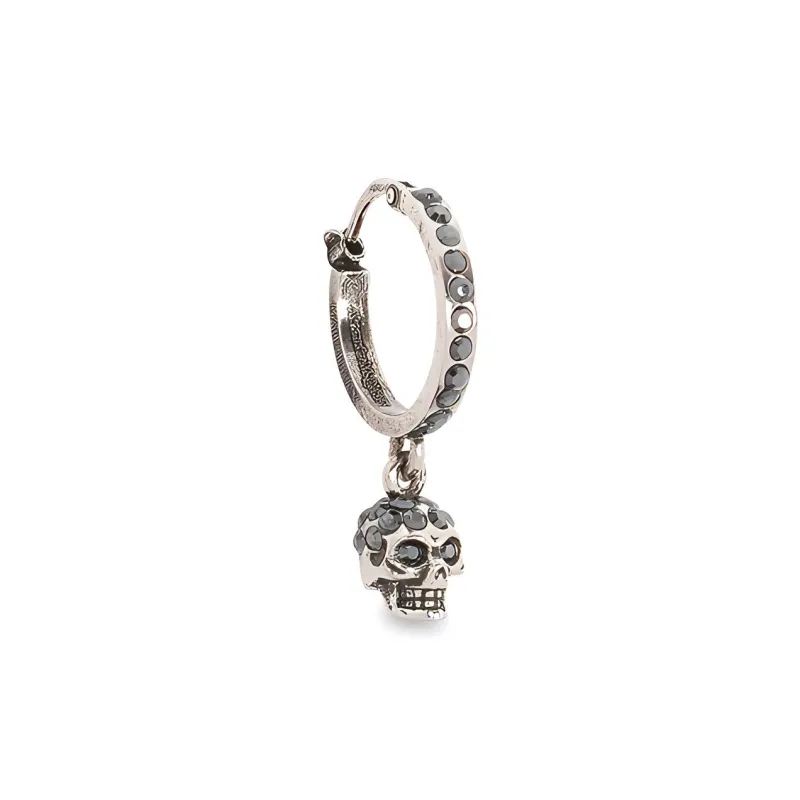 Alexander McQueen Skull Embellished Hoop Earrings-1