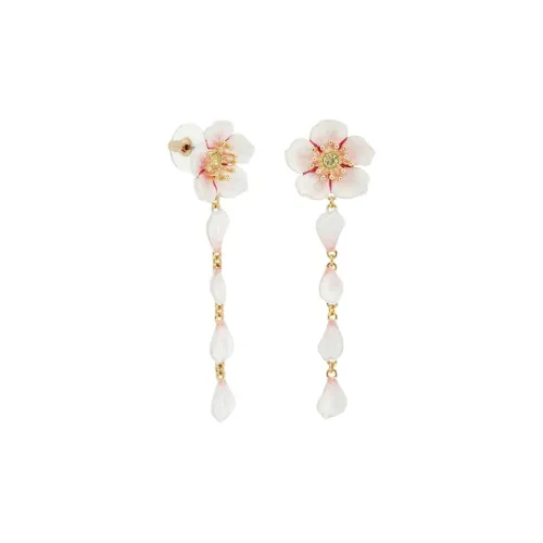 LES NEREIDES Gold Plated Earrings Women's White