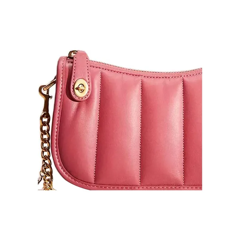 COACH Swinger Nappa Leather Crossbody Bag Shoulder Bag Women's Pink-3