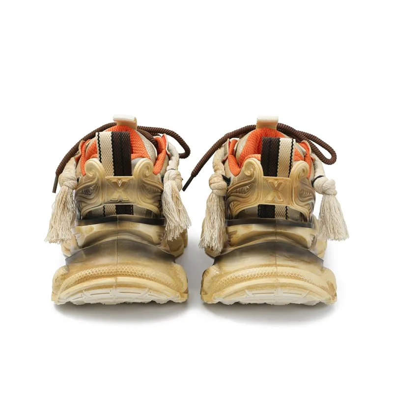 X·LUN Cushioning, Slip Resistant, And Breathable Low Top Chunky Sneakers Unisex Desert-3