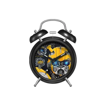 Zgo QINGCANG BIANXINGJINGANGLIANMING Sweeping Seconds Movement Iron Alarm Clock Unisex Yellow