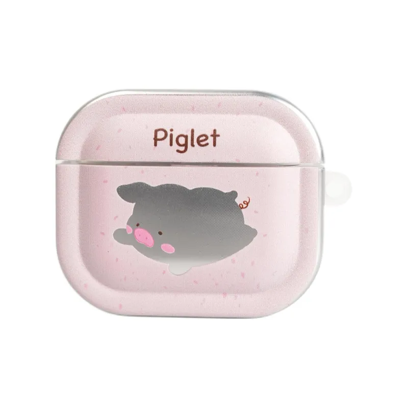 Sopi Compatibility With Apple AirPods 4/2/3/4th Generation/AirPods Pro/Pro 2 TPU Cut Out Piglet Puppy Headphone Cases-0