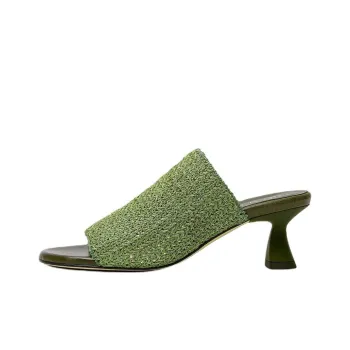 MIISTA Slide Slippers 6cm Women's Green