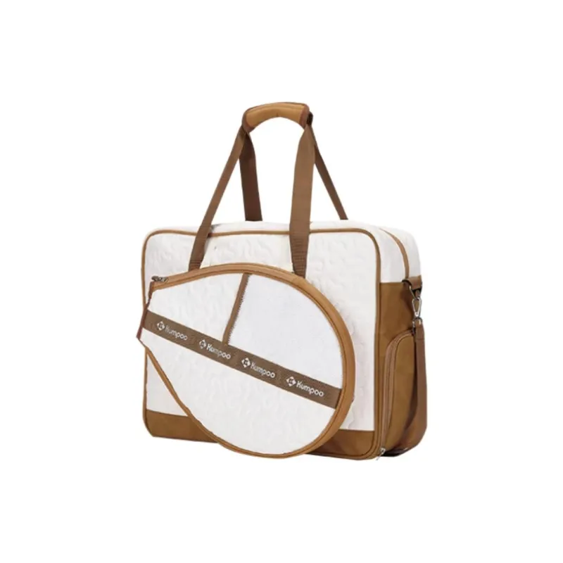 KUMPOO Badminton Racket Bags Shoulder Bag White Brown Unisex-2