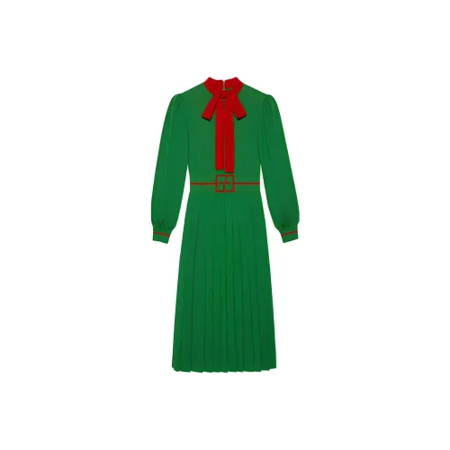 GUCCI FW21 Long Sleeved Dresses Women's Green