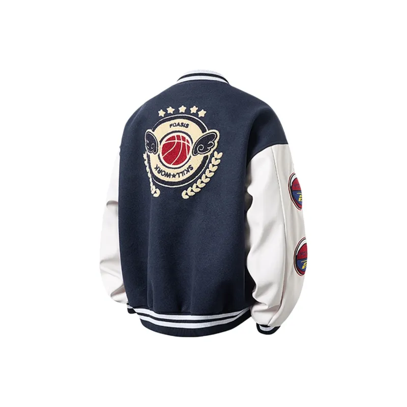 PISYPOX Baseball Jacket Unisex Navy Blue-1