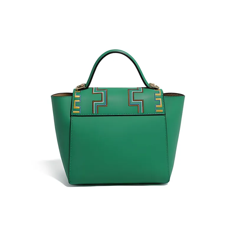 Forever Lucky Top Grain Cow Leather Shoulder Bag, Crossbody Bag, Handbag Women's Multicolor-4