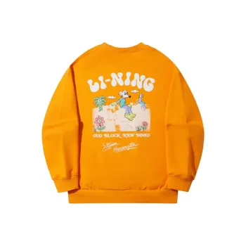 LiNing x Steven Harrington Skateboard Collection Sweatshirt Unisex Mango Orange