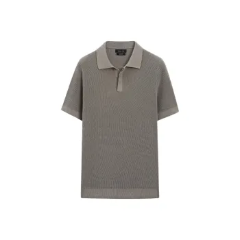 Massimo Dutti Polo Shirt Men's Gray Brown