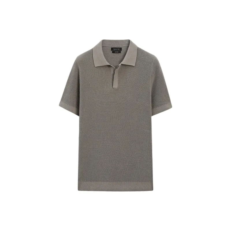 Massimo Dutti Polo Shirt Men's Gray Brown-0