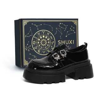 SHUXI Casual Single Shoes Women's Black