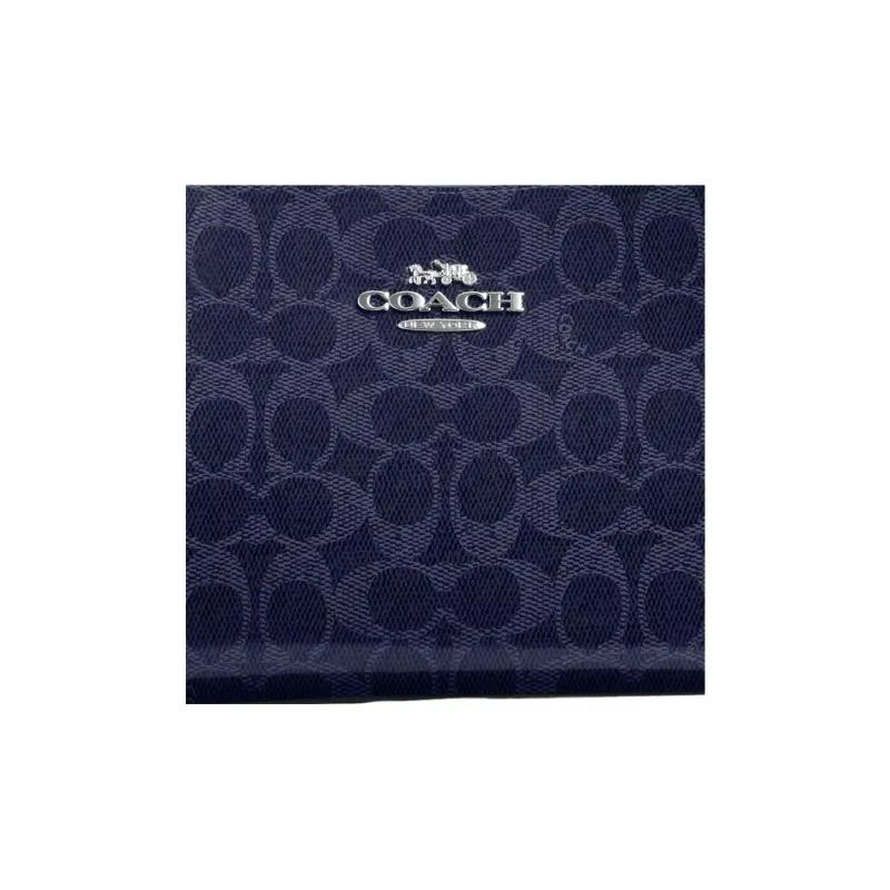 COACH Teri Canvas Hobo Bag, Handbag, Shoulder Bag Large Size Women's Dark Blue-3