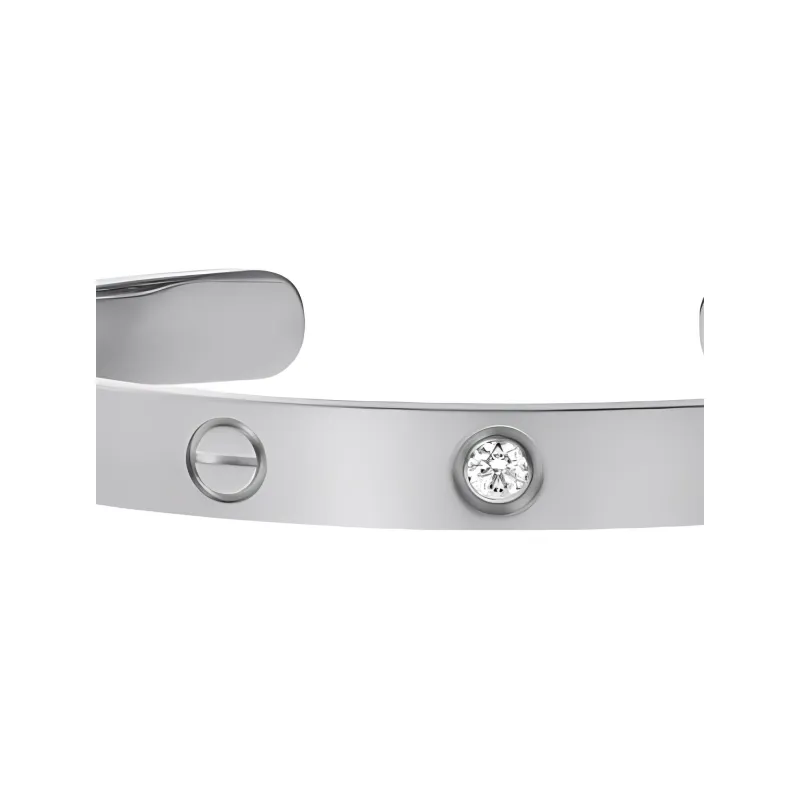 CARTIER White Gold Bangles Unisex Silver-2