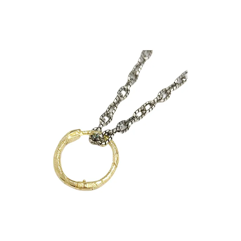 GUCCI Sterling Silver Necklaces Unisex Gold-2
