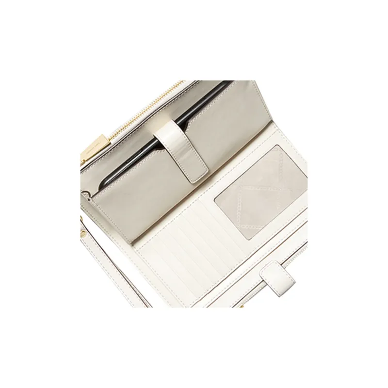 MICHAEL KORS MICHAEL KORS Handbag Collection Jet Set Cow Leather Clutch Women's Cream & Red Multicolor-3