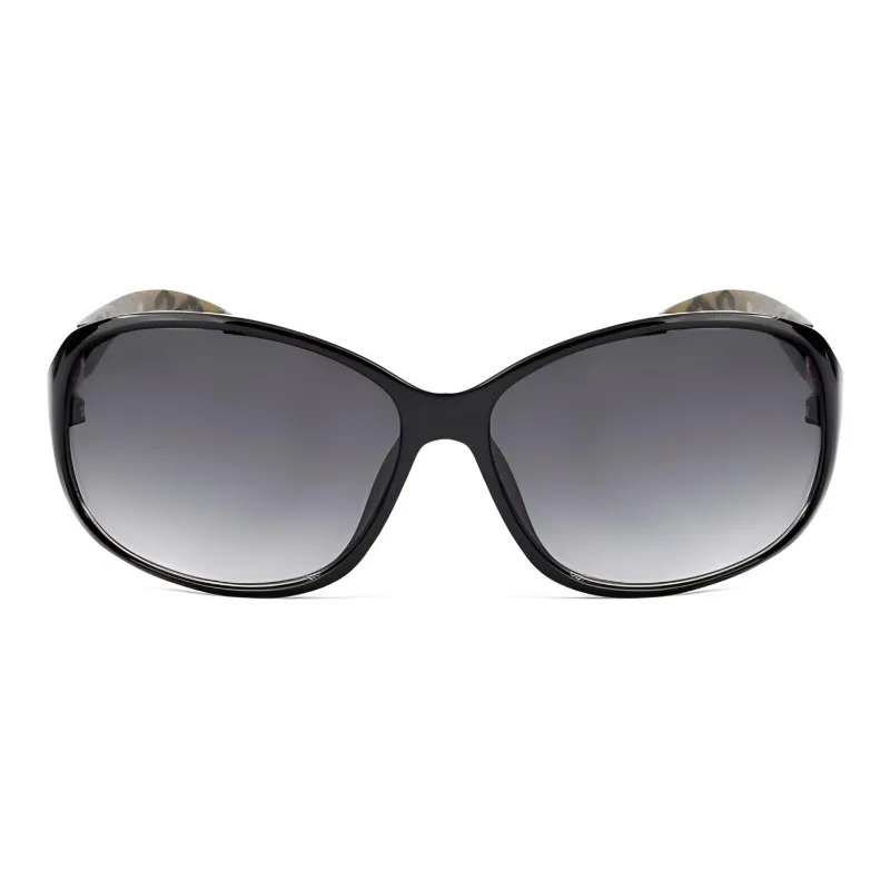 GUESS Resin Oval Sunglasses Women's Black-1